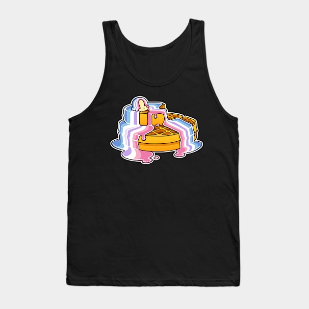 Bigender Pride Waffles LGBT Tank Top by FlannMoriath